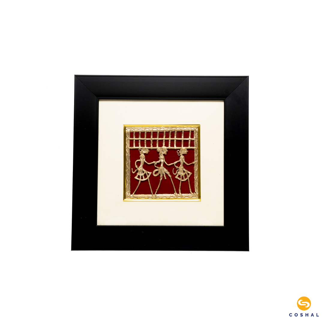 Bell Metal Wall Frame | Dhokra Brass Art | Best for Home and Wall Decor | Coshal | CD40