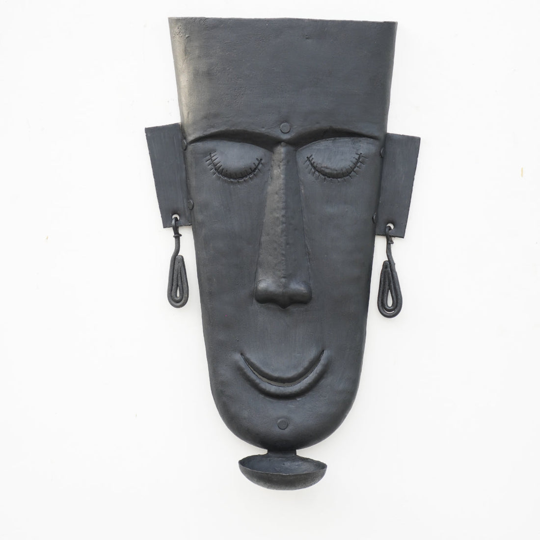 Iron Mask Diya Holder