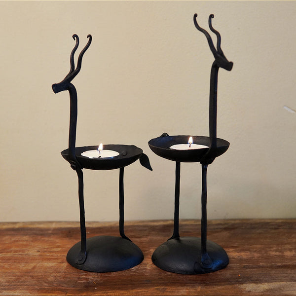 Long Neck Deer Candle Stand
