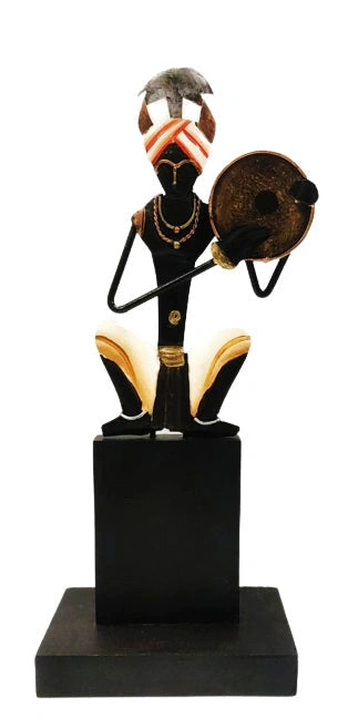 Tribal Man Playing Dafli Table Top