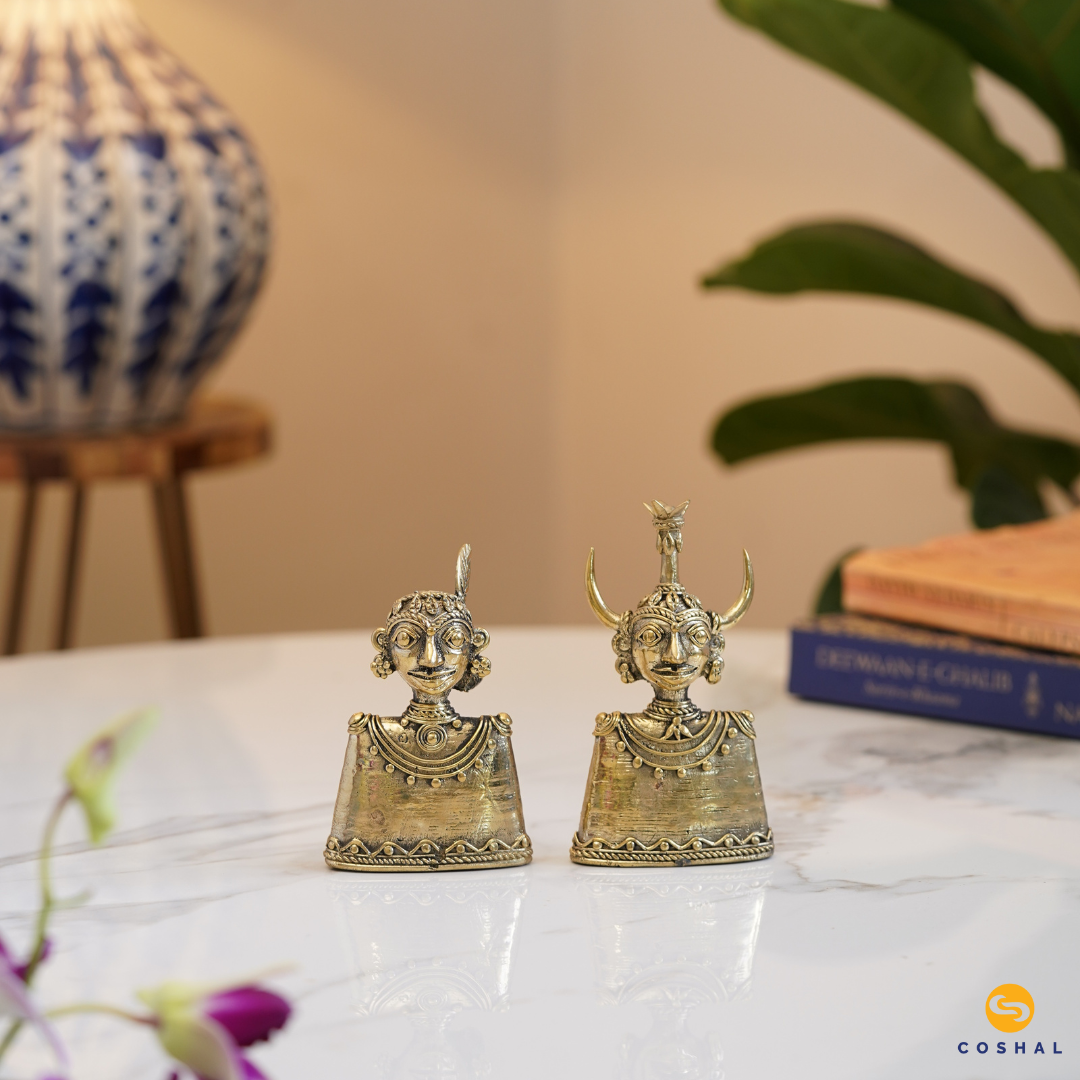 Madia Madin | Dhokra Brass Decor | Best for Table Tops |  Bastar Dhokra Art | Room Decor | Coshal | CD01