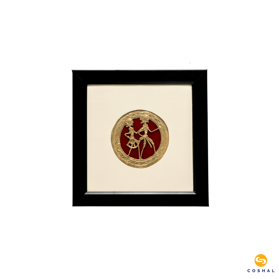 Wall Frame | Vintage Brass Dhokra Art | Best for Home and Wall Decor | Coshal | CD36