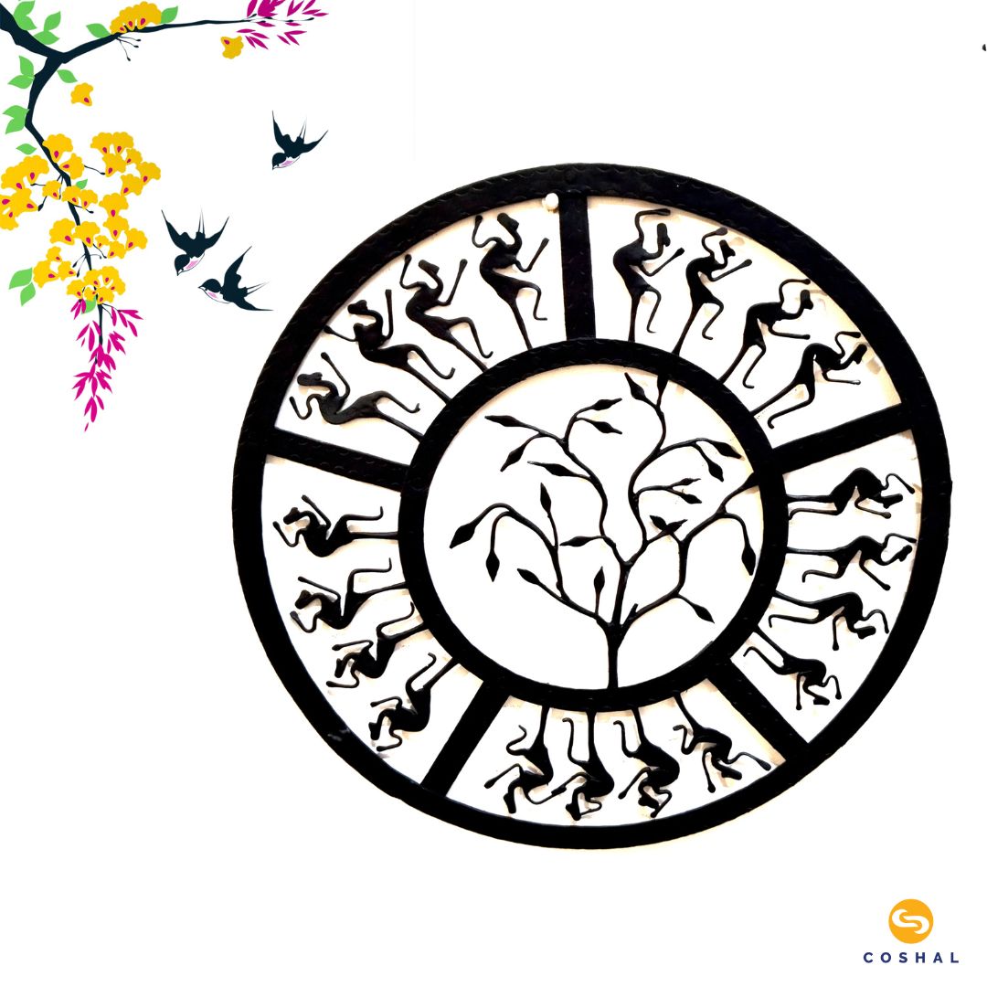 Wrought Iron Circular Jaali Wall Hanging | Coshal | CI40