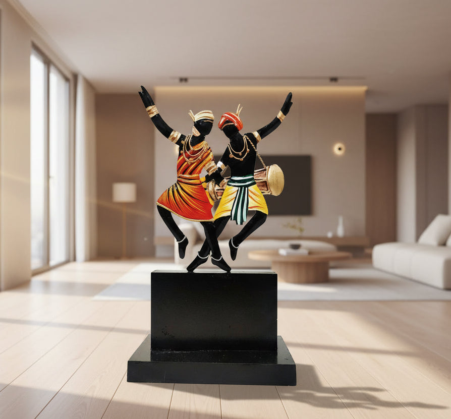Tribal Dancing Couple Table Top Showpiece